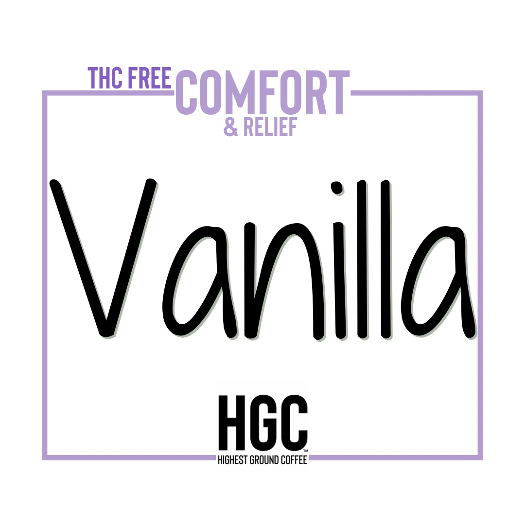 Vanilla Infused Syrup with Comfort and Relief by Inflammation No Jane with  10mg of CBD, CBDa and CBGa per TBSP – Highest Ground Coffee